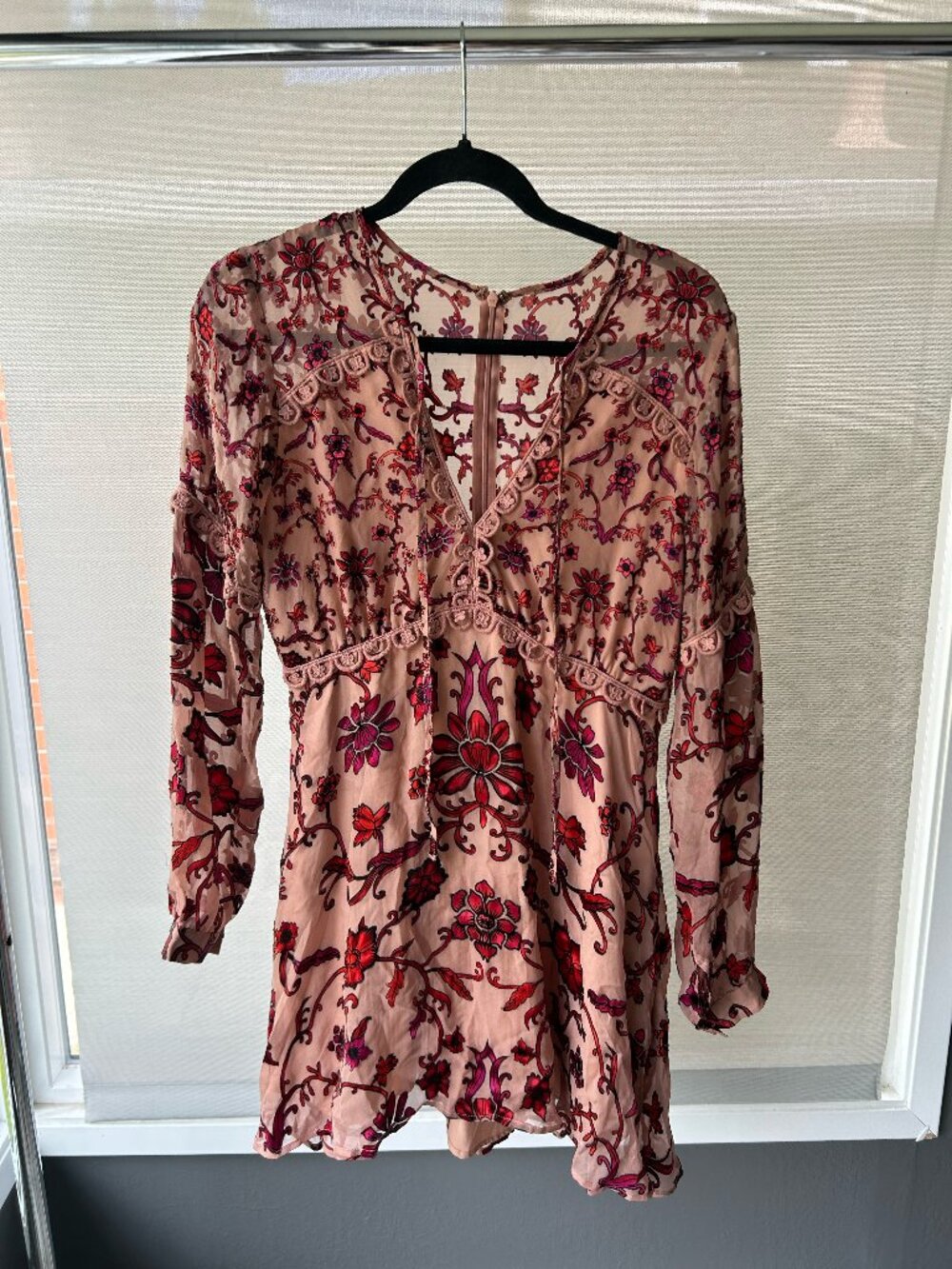 For Love & Lemons Dusty Pink Silk Dress